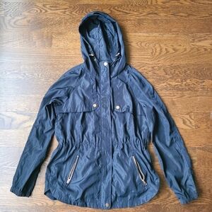 Cavalini Los Angeles Women's Navy Hooded Windbreaker Jacket Sz.S